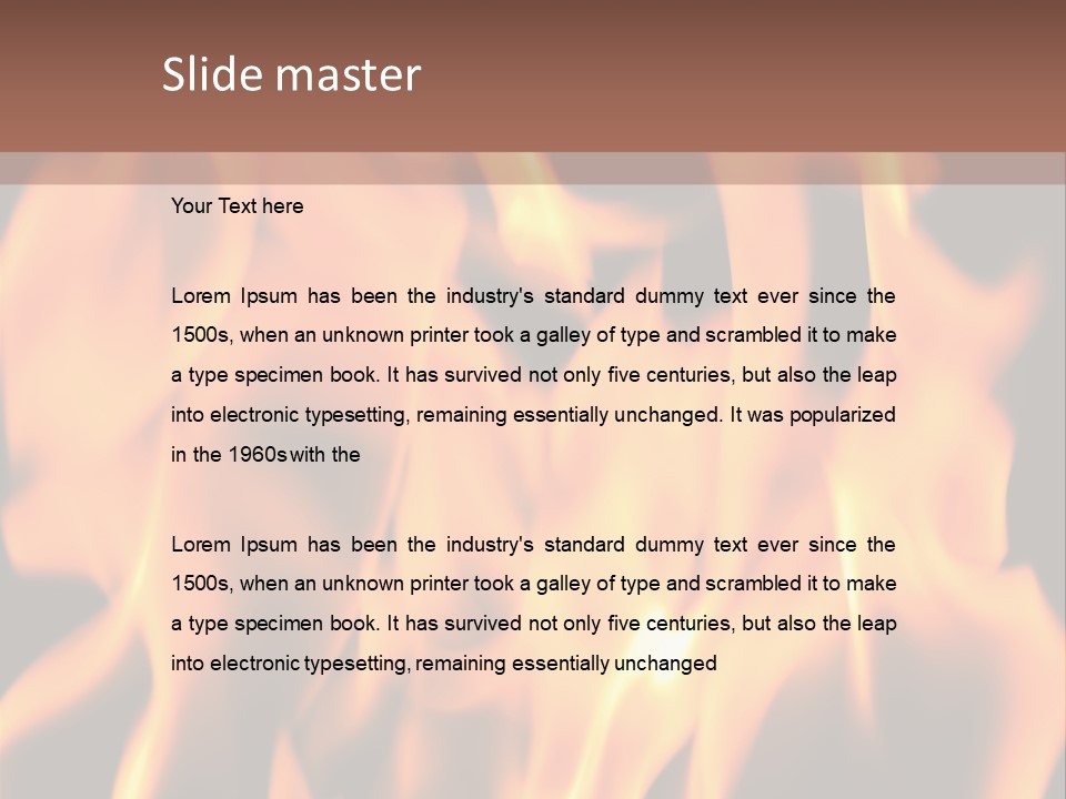 Ice Artistic Flaming PowerPoint Template