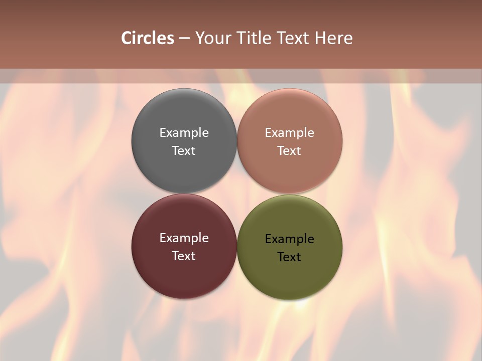 Ice Artistic Flaming PowerPoint Template