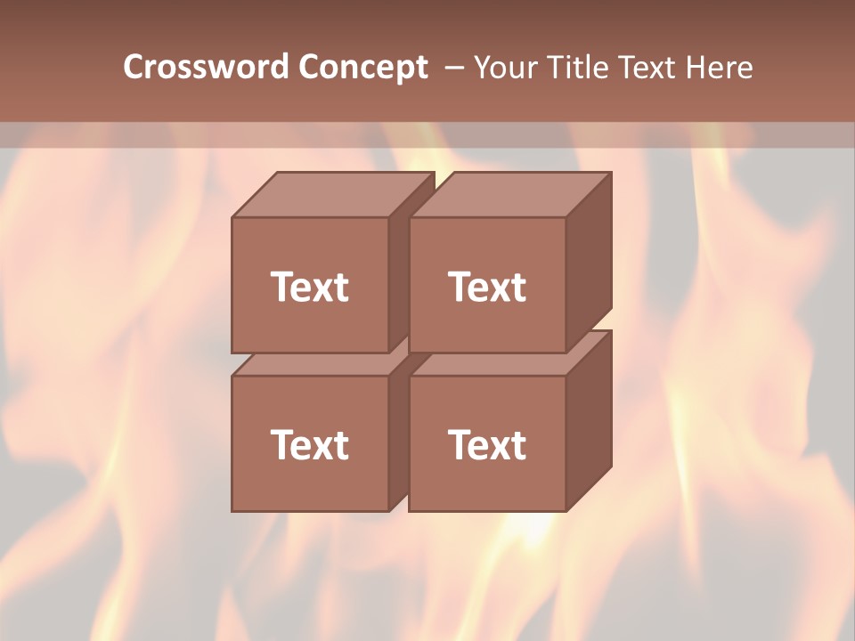 Ice Artistic Flaming PowerPoint Template