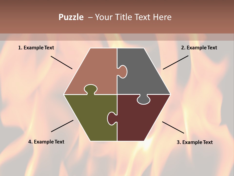 Ice Artistic Flaming PowerPoint Template