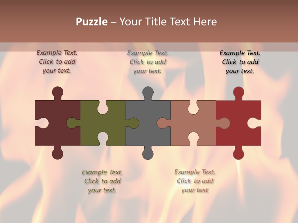 Ice Artistic Flaming PowerPoint Template