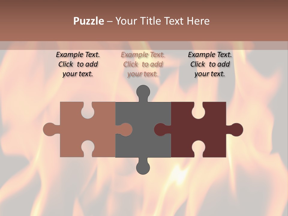 Ice Artistic Flaming PowerPoint Template