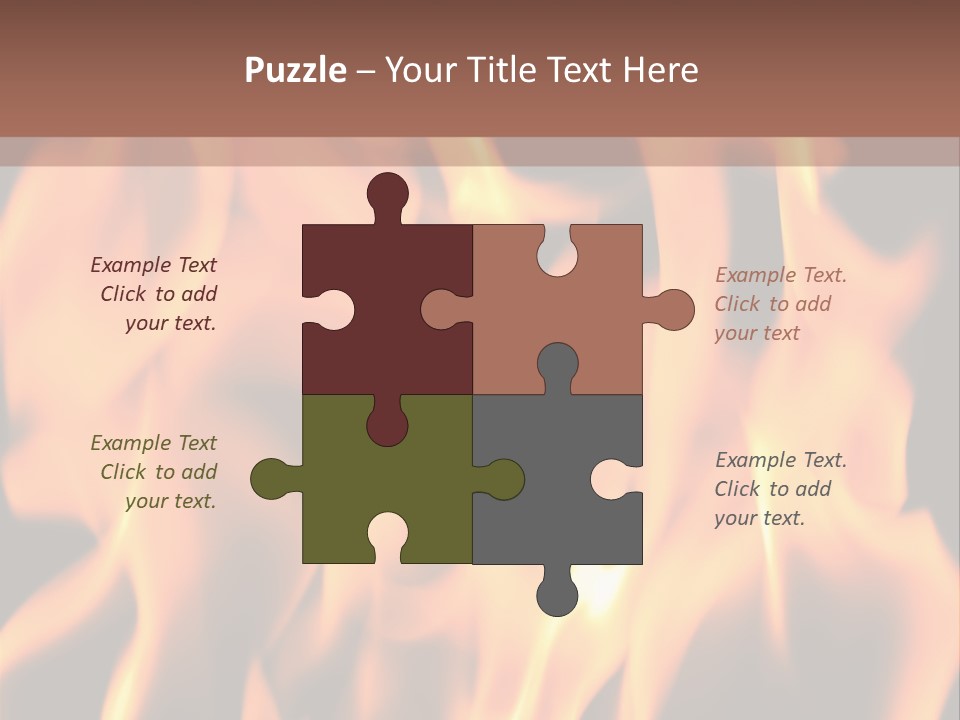 Ice Artistic Flaming PowerPoint Template