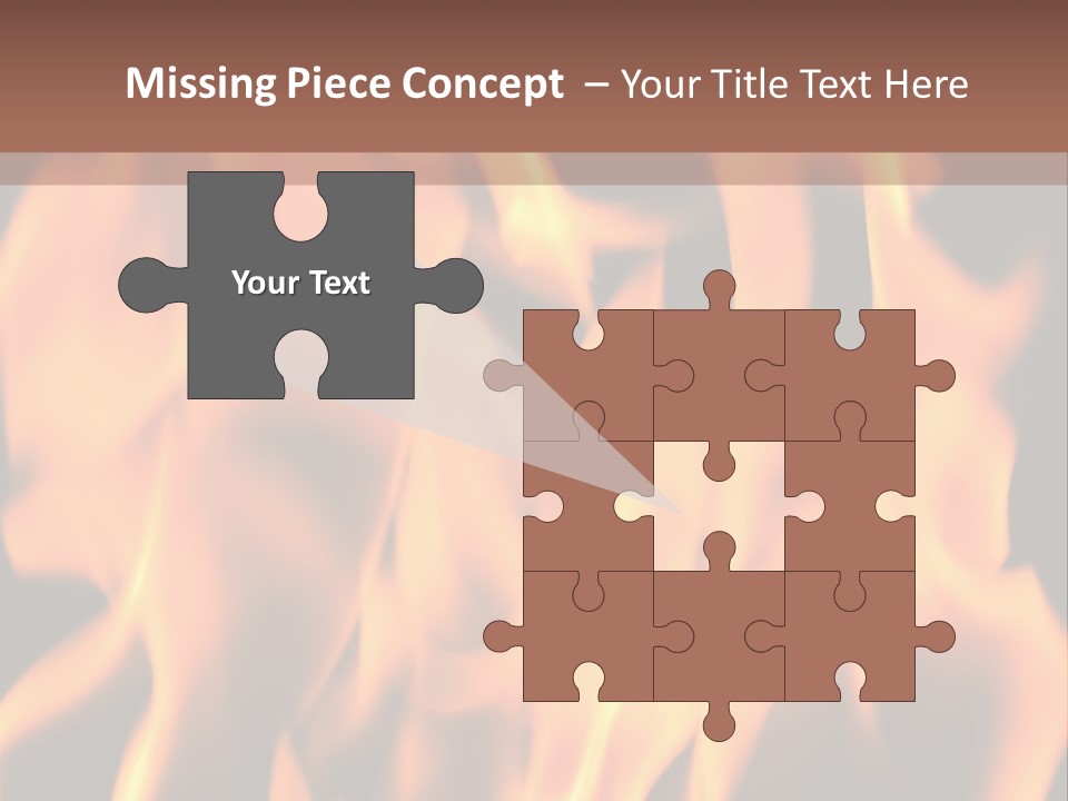 Ice Artistic Flaming PowerPoint Template