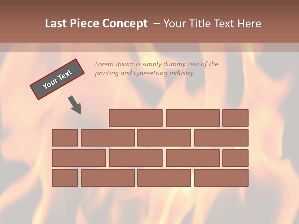 Ice Artistic Flaming PowerPoint Template