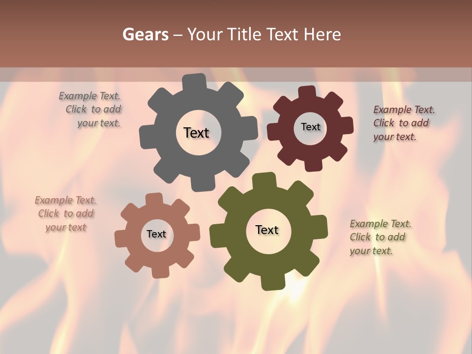 Ice Artistic Flaming PowerPoint Template