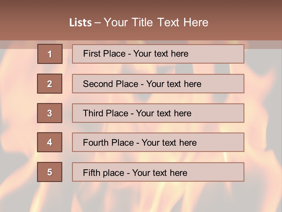 Ice Artistic Flaming PowerPoint Template