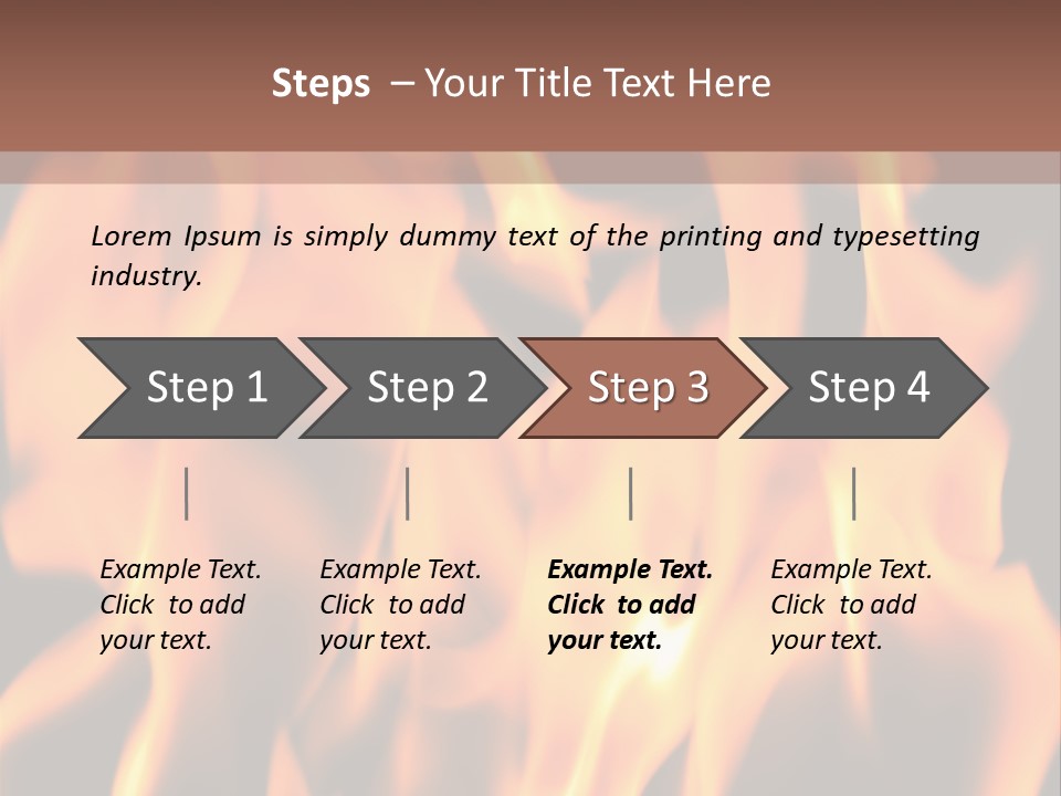 Ice Artistic Flaming PowerPoint Template