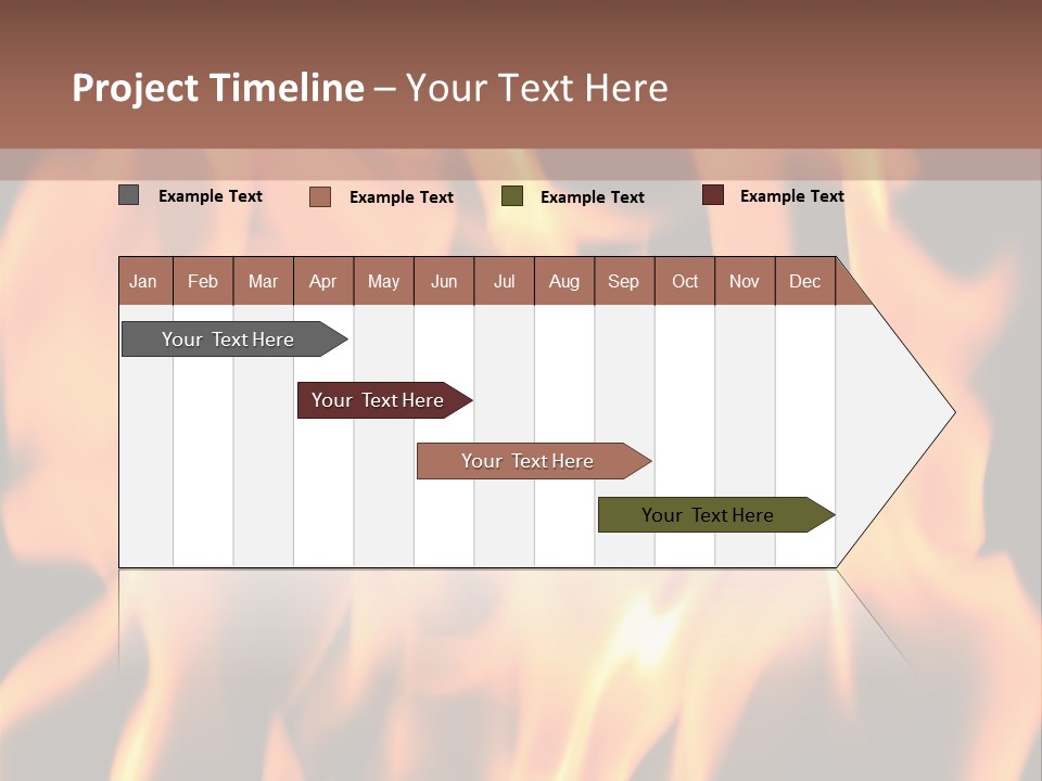 Ice Artistic Flaming PowerPoint Template