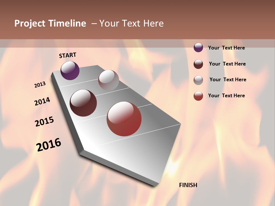 Ice Artistic Flaming PowerPoint Template