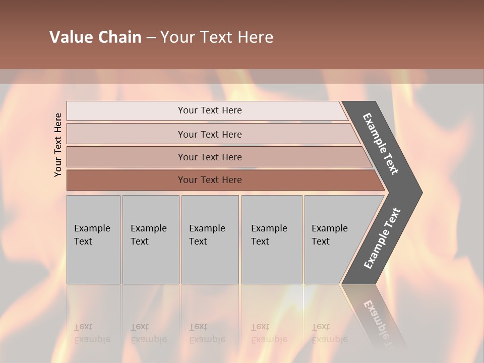 Ice Artistic Flaming PowerPoint Template