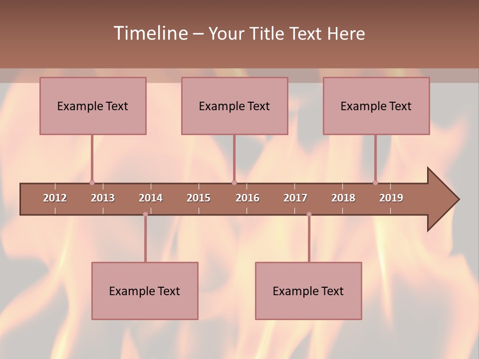 Ice Artistic Flaming PowerPoint Template