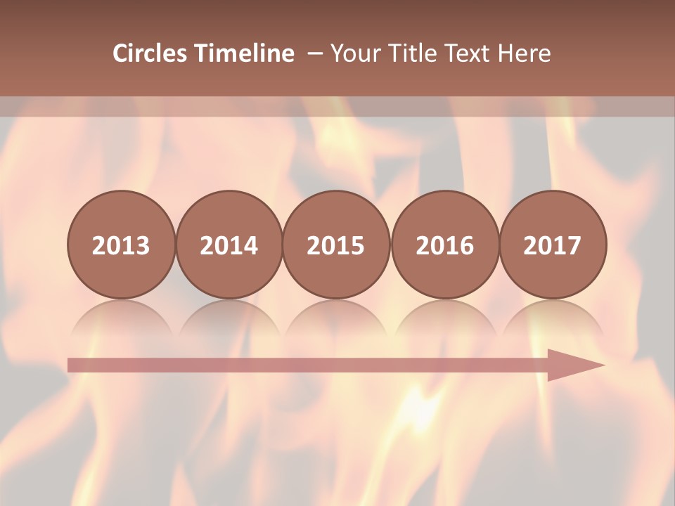 Ice Artistic Flaming PowerPoint Template