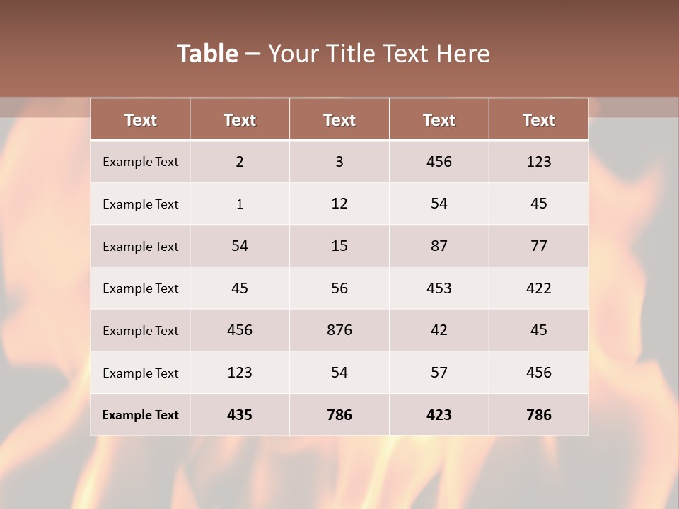 Ice Artistic Flaming PowerPoint Template