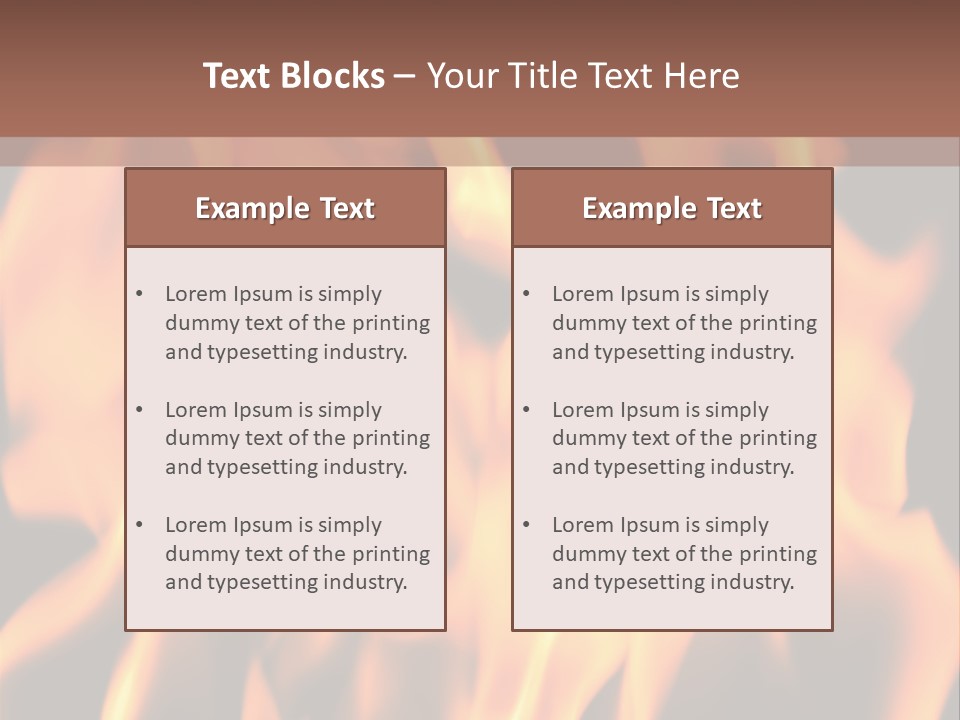 Ice Artistic Flaming PowerPoint Template