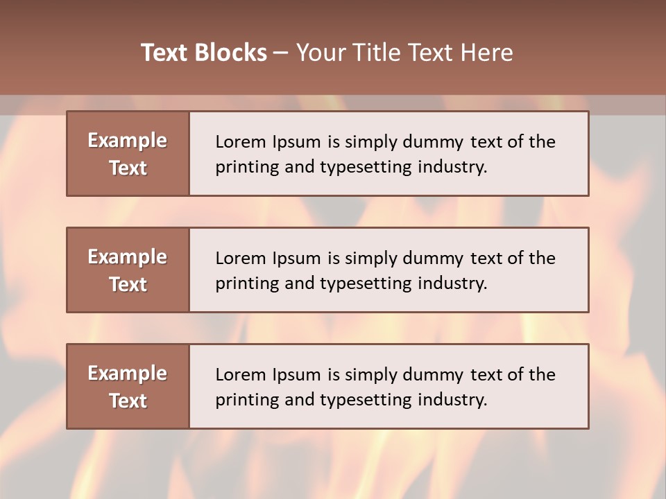 Ice Artistic Flaming PowerPoint Template