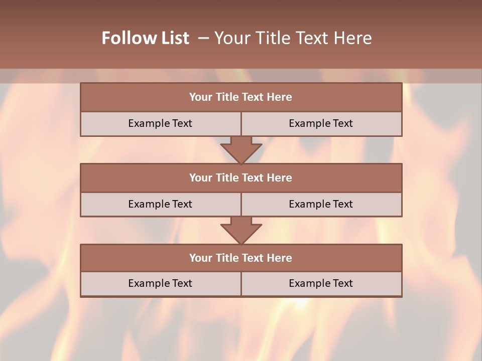 Ice Artistic Flaming PowerPoint Template