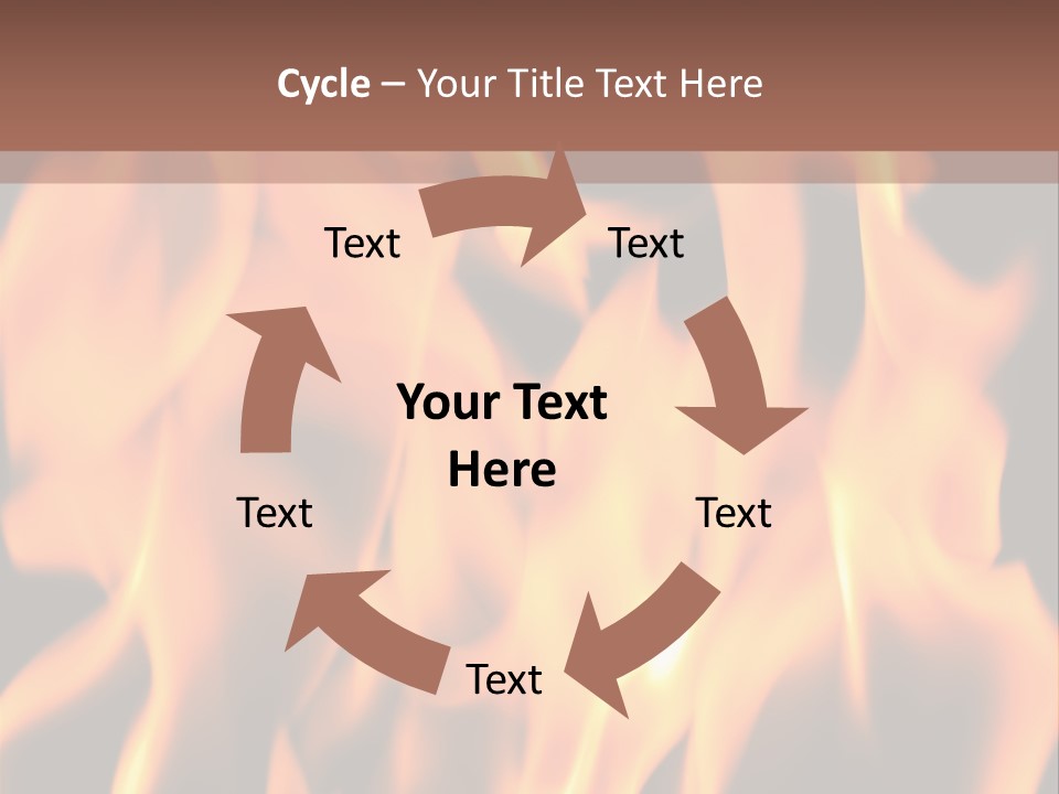 Ice Artistic Flaming PowerPoint Template