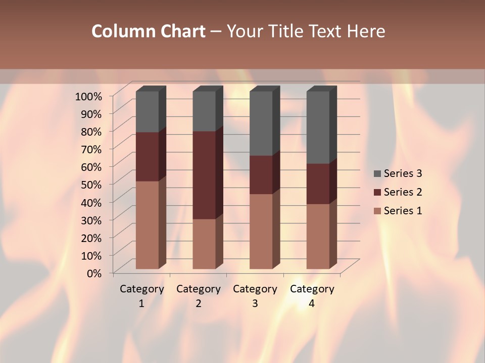 Ice Artistic Flaming PowerPoint Template