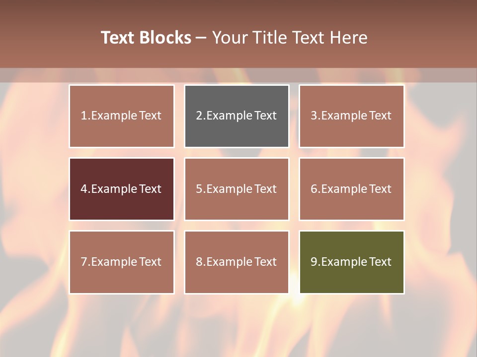 Ice Artistic Flaming PowerPoint Template