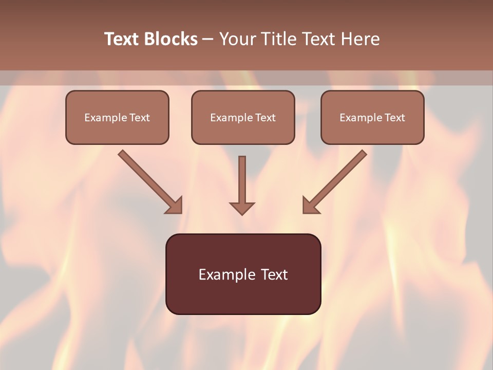 Ice Artistic Flaming PowerPoint Template