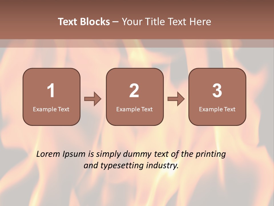 Ice Artistic Flaming PowerPoint Template