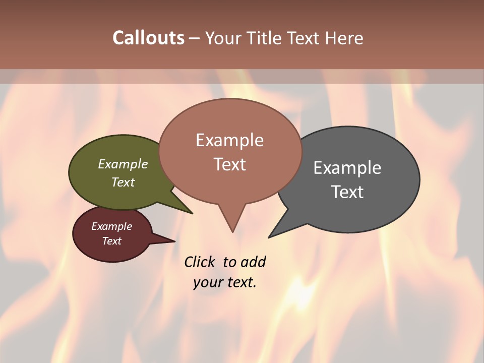 Ice Artistic Flaming PowerPoint Template