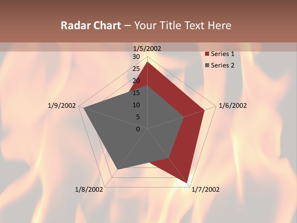 Ice Artistic Flaming PowerPoint Template