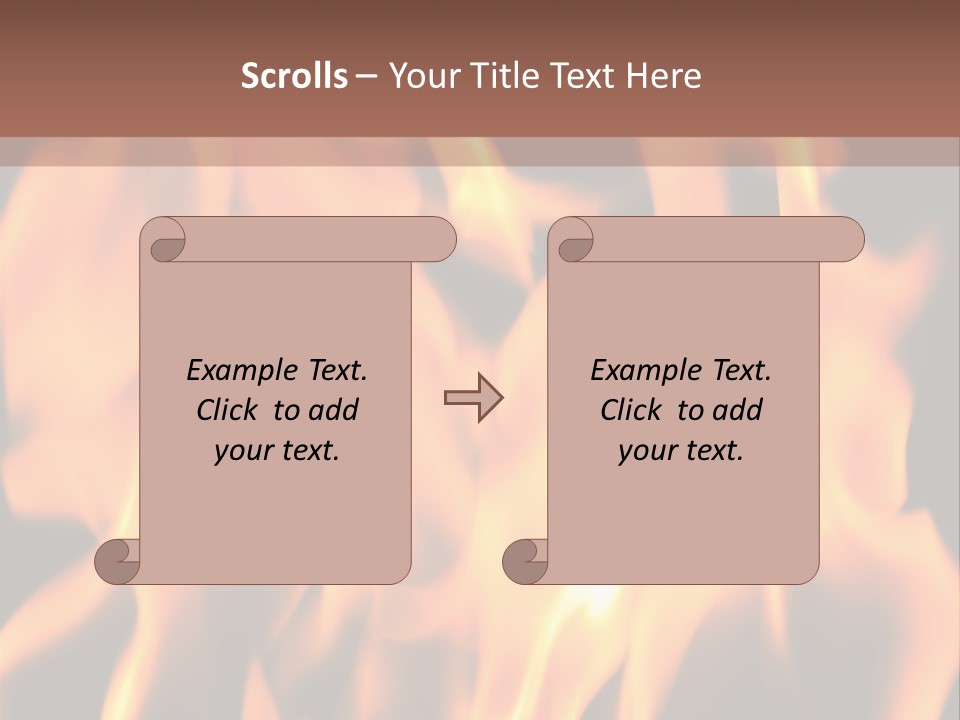 Ice Artistic Flaming PowerPoint Template