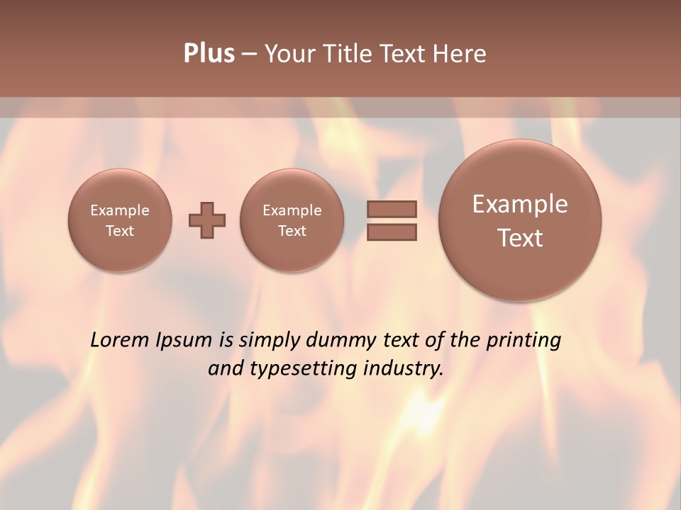 Ice Artistic Flaming PowerPoint Template