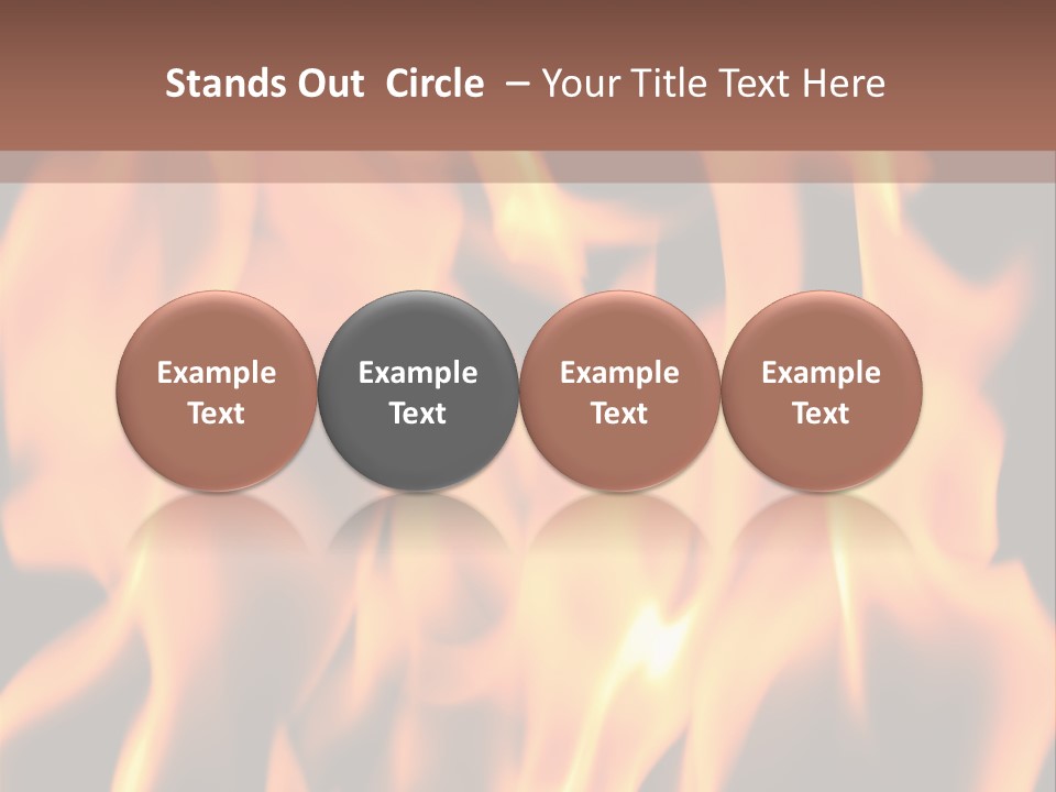 Ice Artistic Flaming PowerPoint Template