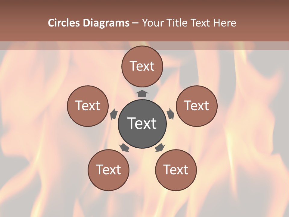 Ice Artistic Flaming PowerPoint Template