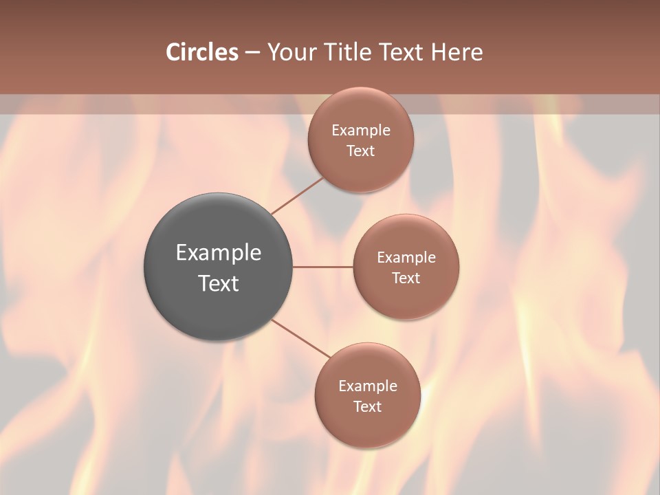 Ice Artistic Flaming PowerPoint Template