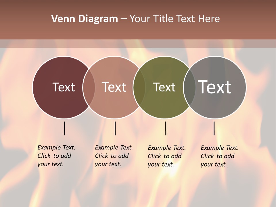 Ice Artistic Flaming PowerPoint Template