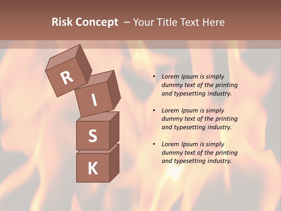 Ice Artistic Flaming PowerPoint Template