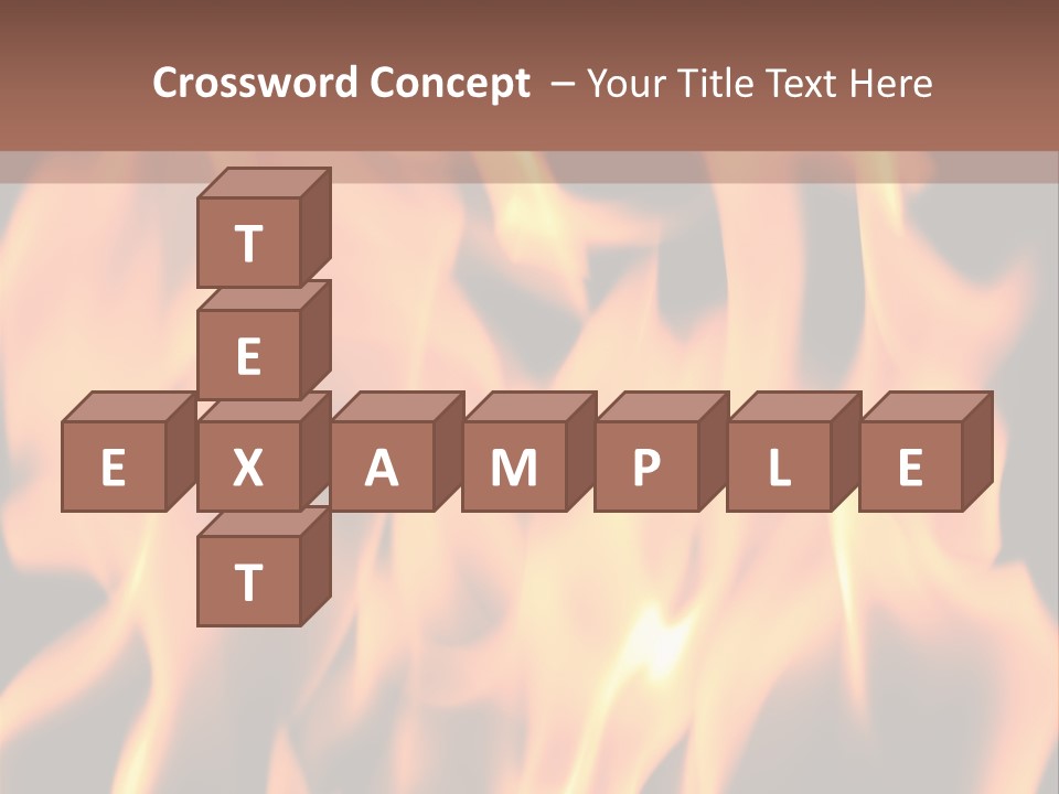 Ice Artistic Flaming PowerPoint Template