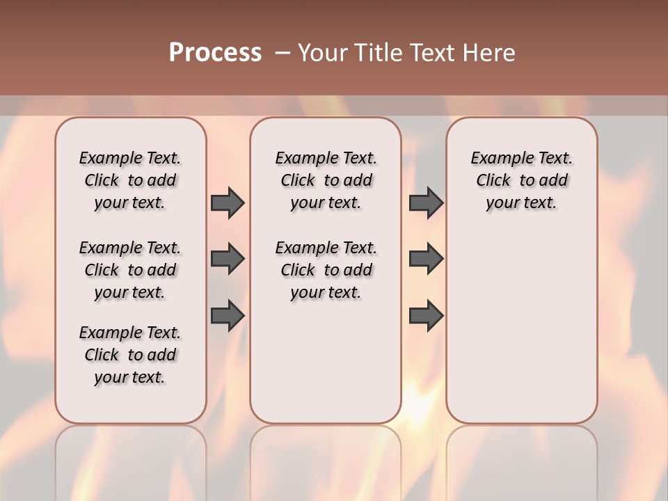 Ice Artistic Flaming PowerPoint Template