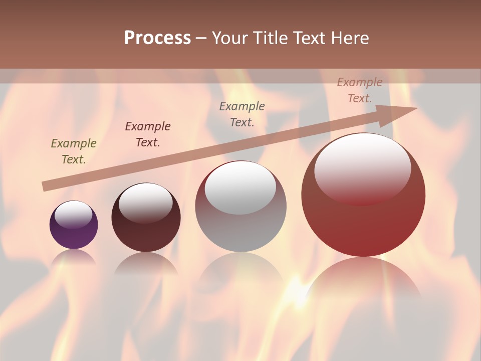 Ice Artistic Flaming PowerPoint Template