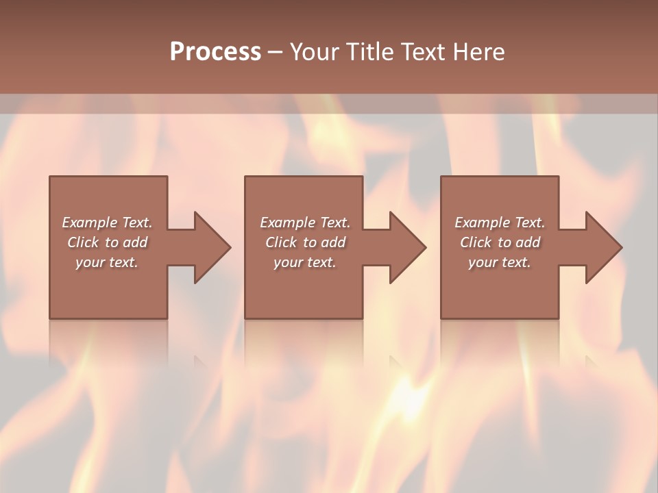 Ice Artistic Flaming PowerPoint Template