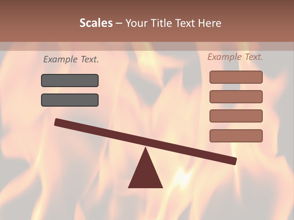 Ice Artistic Flaming PowerPoint Template