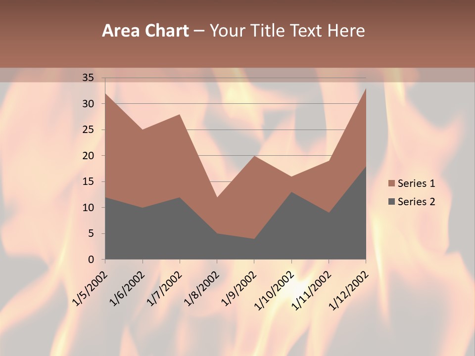 Ice Artistic Flaming PowerPoint Template