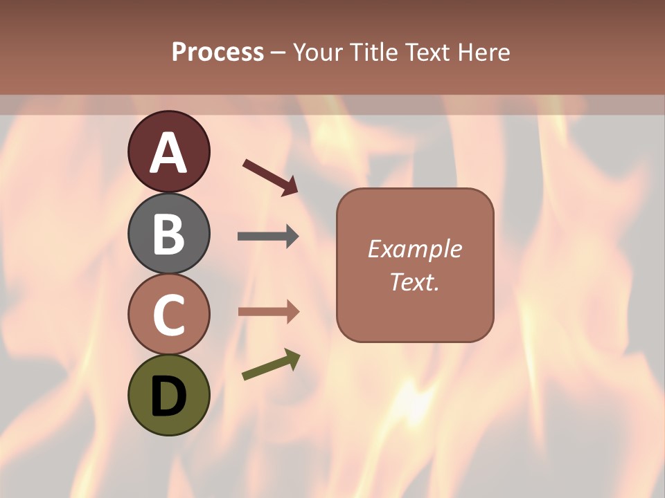 Ice Artistic Flaming PowerPoint Template