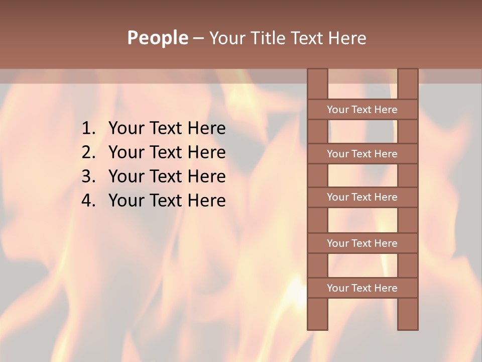 Ice Artistic Flaming PowerPoint Template
