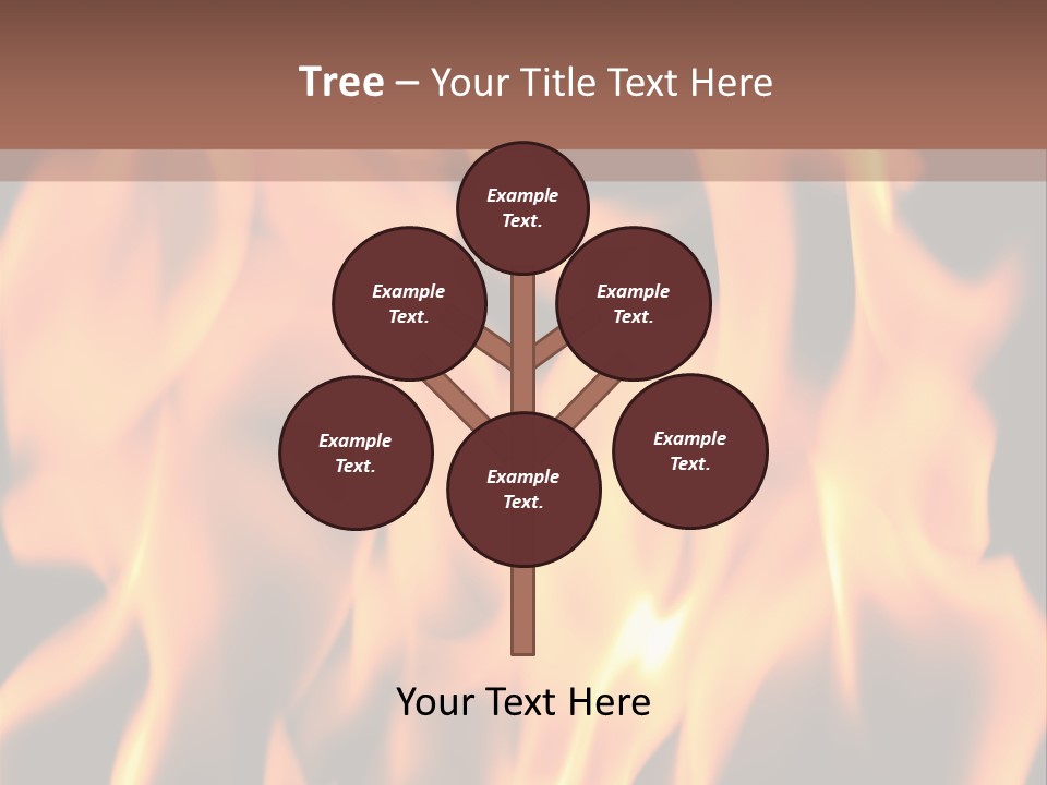 Ice Artistic Flaming PowerPoint Template