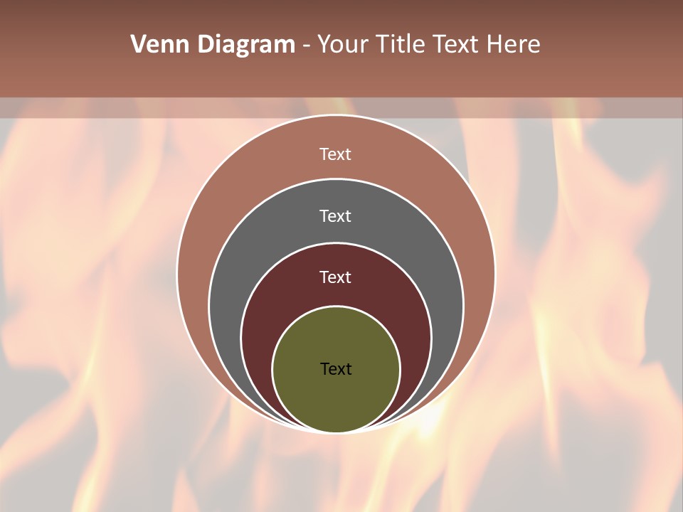Ice Artistic Flaming PowerPoint Template