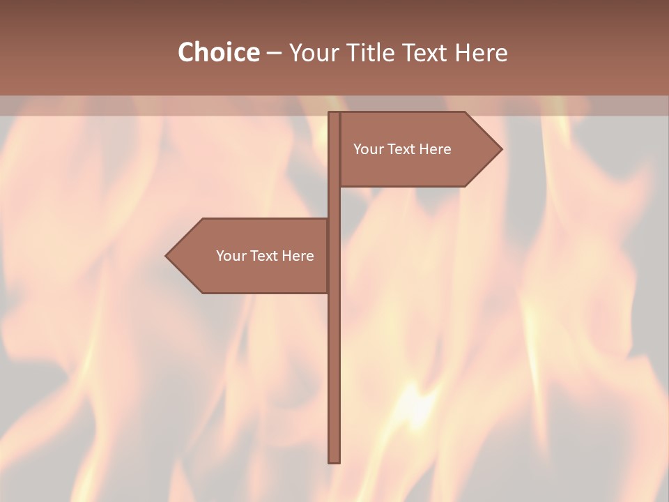 Ice Artistic Flaming PowerPoint Template