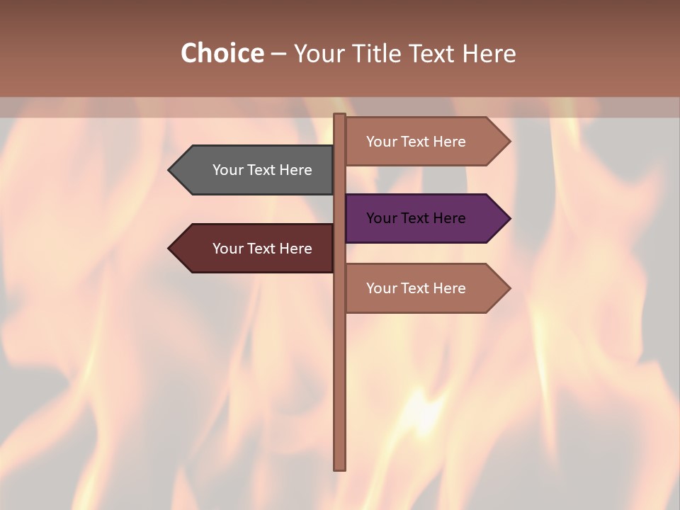 Ice Artistic Flaming PowerPoint Template
