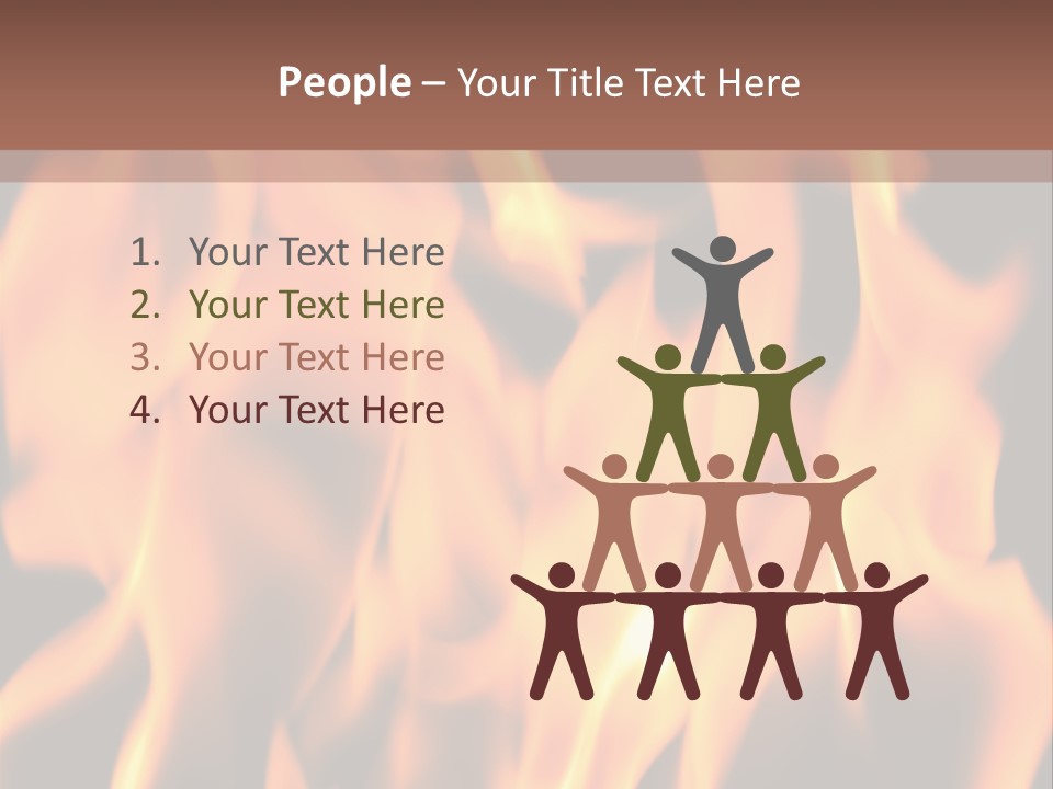 Ice Artistic Flaming PowerPoint Template