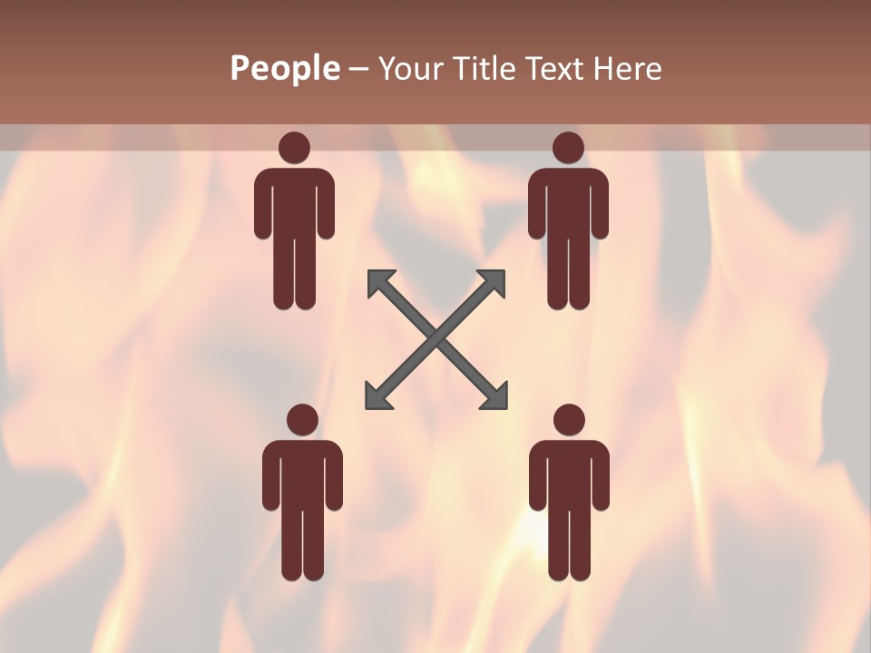 Ice Artistic Flaming PowerPoint Template