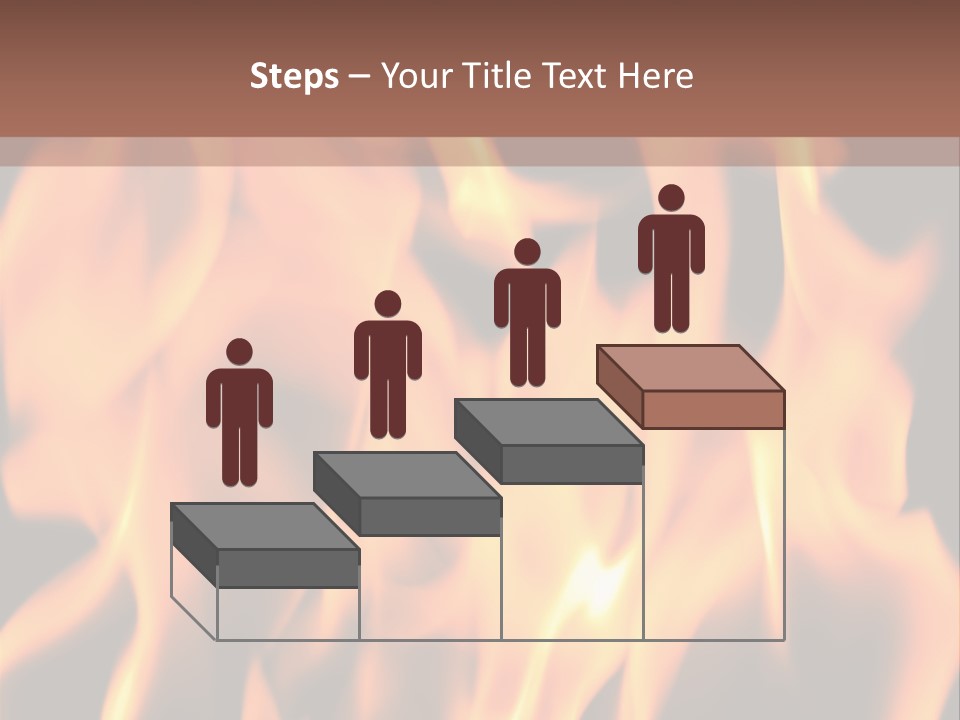 Ice Artistic Flaming PowerPoint Template